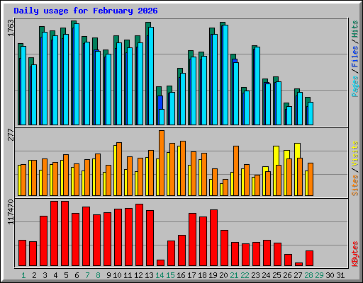 Daily usage for February 2026
