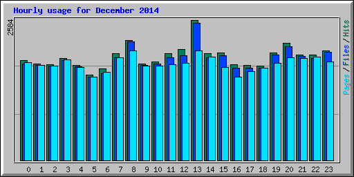 Hourly usage for December 2014