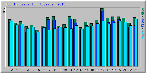 Hourly usage for November 2015
