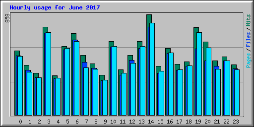 Hourly usage for June 2017