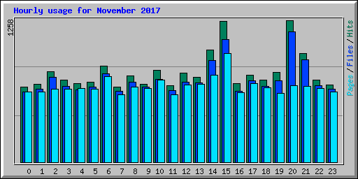 Hourly usage for November 2017