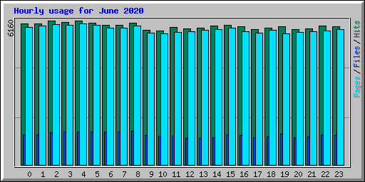 Hourly usage for June 2020