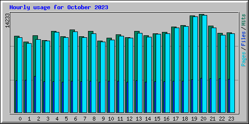 Hourly usage for October 2023
