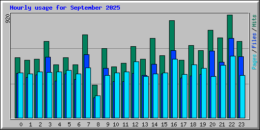 Hourly usage for September 2025