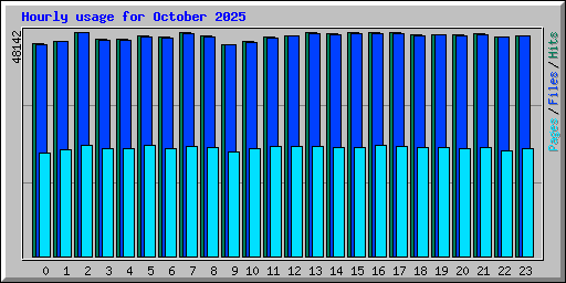 Hourly usage for October 2025