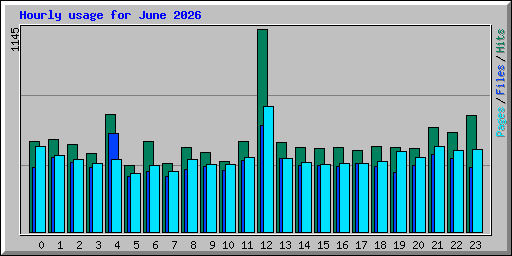 Hourly usage for June 2026